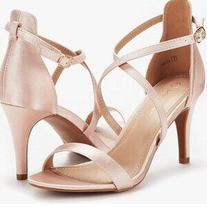 Dream Pairs Size 9.5 Women's Open Toe Pump Stylish Heel Sandals